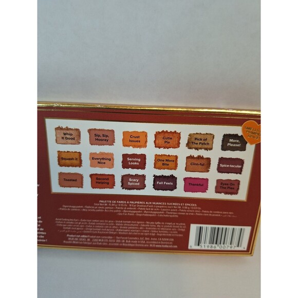Too Faced Pumpkin Spice Second Slice Eye Shadow Palette NIB Fall Pumpkin Scent - Picture 7 of 8